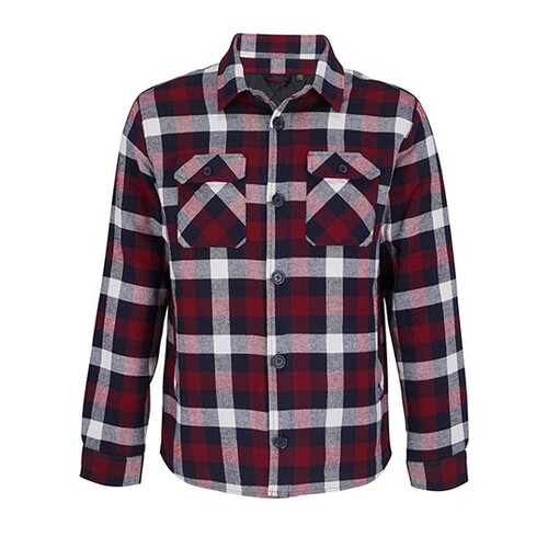 SOL'S Unisex Checkered Overshirt Noah (Medium Burgundy, 1 (M/L))