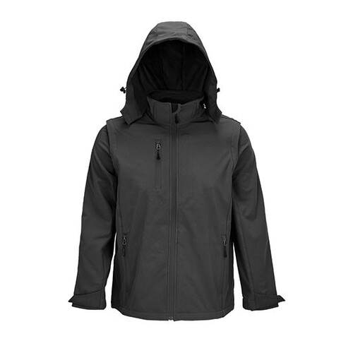 SOL'S Softshell Jacket 3in1 Falcon (Charcoal Grey (Solid), XL)