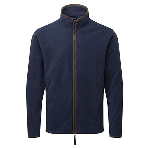 Premier Workwear Men's 'Artisan' Fleece Jacket (Navy (approx. Pantone 533C), Brown (approx. Pantone 4975C), 3XL)