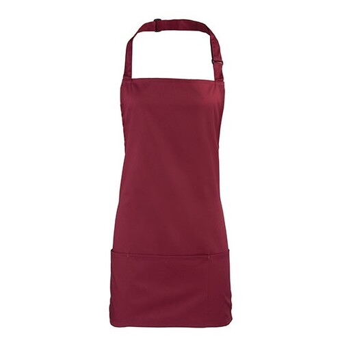 Premier Workwear 'Colours' 2 in 1 Apron (Burgundy (ca. Pantone 209C), 60 x 62 cm)