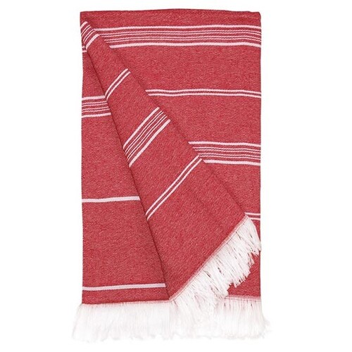 The One Towelling® Recycled Hamam Towel (Red, 100 x 180 cm)