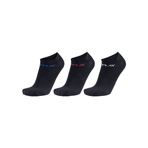 Replay In Liner Socks (3 Pair Banderole) (Black, 39/42)