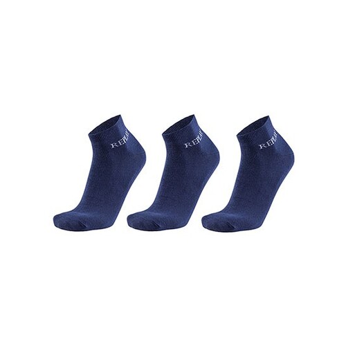 Replay Low Cut Socks (3 Pair Banderole) (Dark Blue, Grey, 35/38)