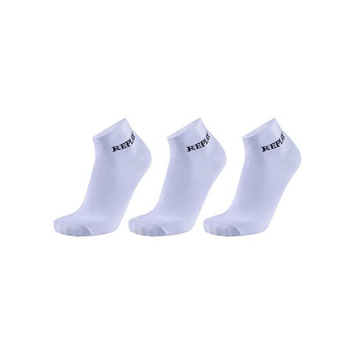 Replay Low Cut Socks (3 Pair Banderole) (White, Black, 39/42)