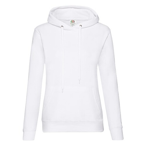Fruit of the Loom Ladies´ Classic Hooded Sweat (White, XXL)