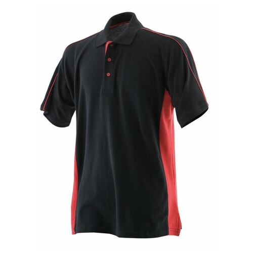 Finden+Hales Adult's Sports Polo (Black, Red, S)