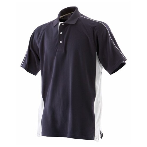 Finden+Hales Adult's Sports Polo (Navy, White, 3XL)