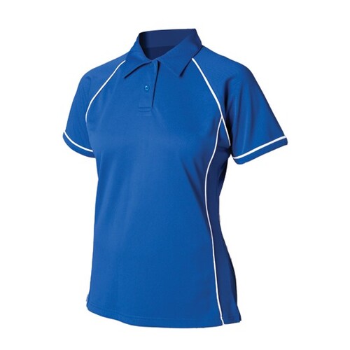Finden+Hales Ladies´ Piped Performance Polo (Royal, White, XXL)