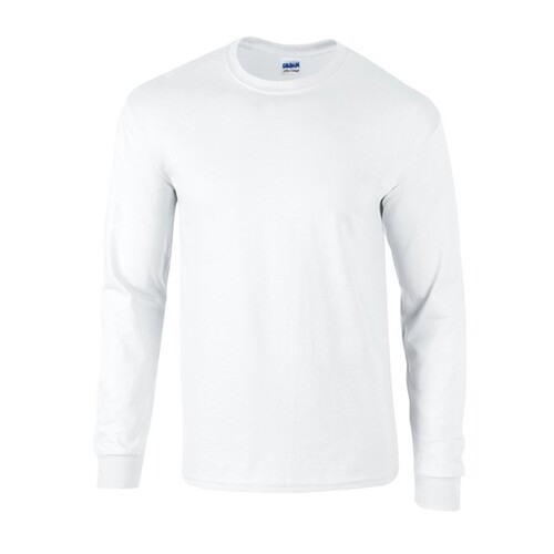 Gildan Ultra Cotton™ Long Sleeve T-Shirt (White, XXL)