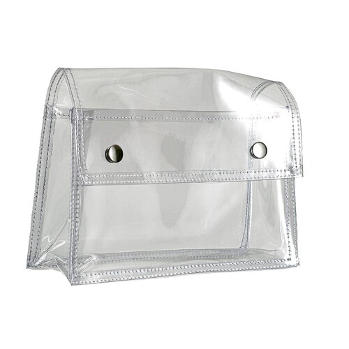 Halfar Bag With Press Buttons Universal (Transparent, 19 x 11,5 x 6,5 cm)