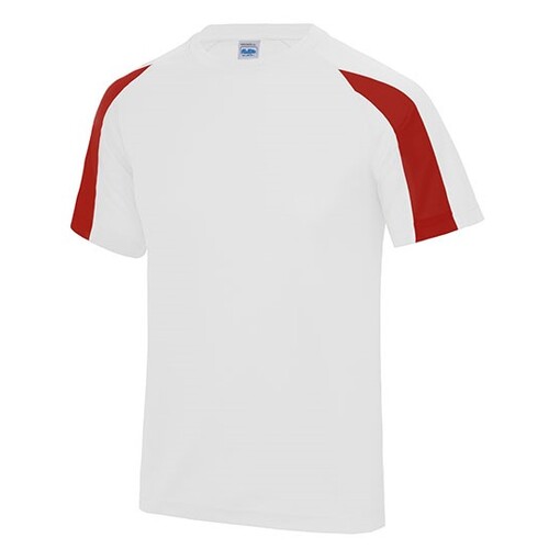 Just Cool Contrast Cool T (Arctic White, Fire Red, S)
