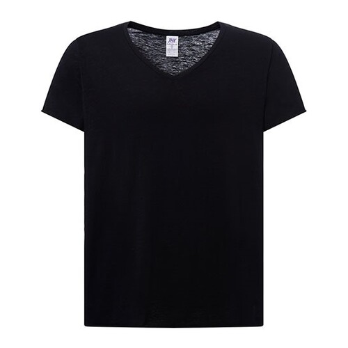 JHK Ladies´ Curves Slub T-Shirt (Black, S)