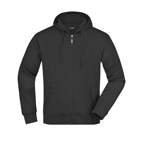 James&Nicholson Men´s Hooded Jacket (Black, S)