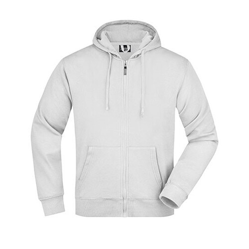 James&Nicholson Men´s Hooded Jacket (White, 3XL)