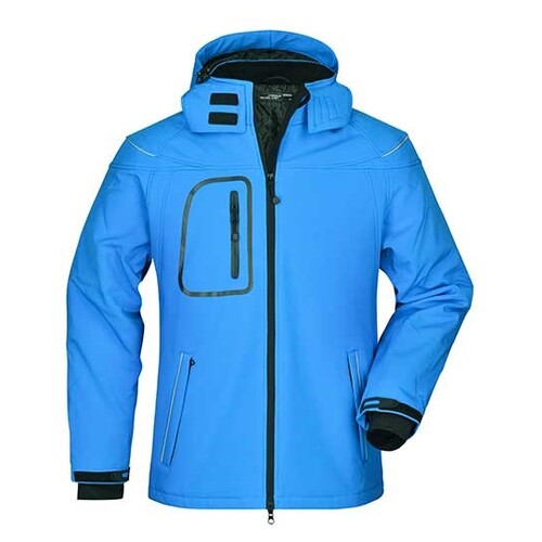 James&Nicholson Men´s Winter Softshell Jacket (Aqua, S)