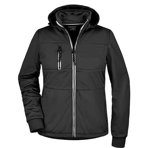 James&Nicholson Ladies´ Maritime Jacket (Black, Black, White, S)