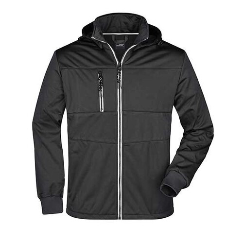 James&Nicholson Men´s Maritime Jacket (Black, Black, White, S)