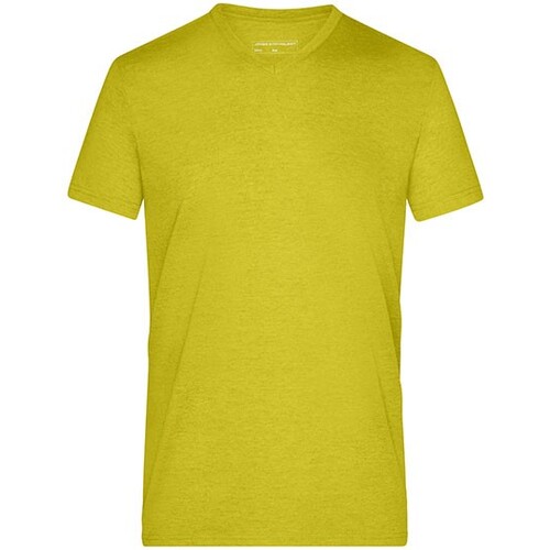 James&Nicholson Men´s Heather T-Shirt (Yellow Melange, XXL)
