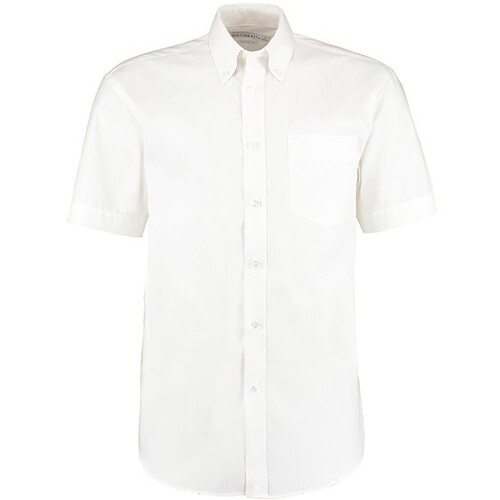 Kustom Kit Men´s Classic Fit Premium Oxford Shirt Short Sleeve (White, 53/54 (5XL/21))