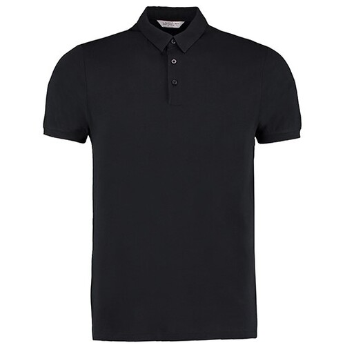 Bargear Men´s Fashion Fit Polo Shirt Short Sleeve (Black, XXL)