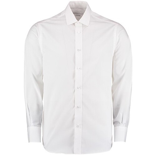 Kustom Kit Men´s Tailored Fit Business Poplin Shirt Long Sleeve (White, 47 (XXL/18H))