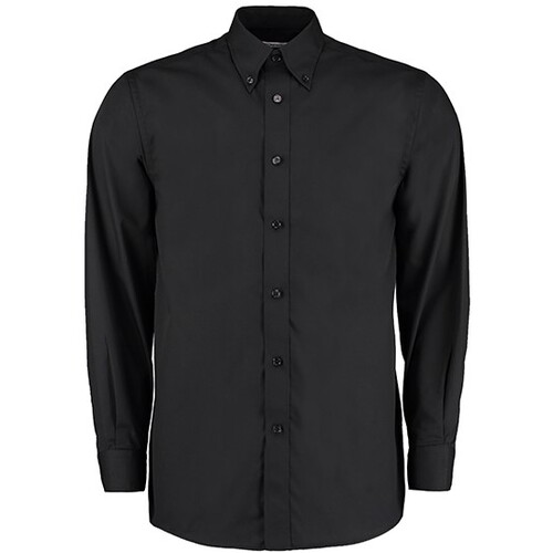 Kustom Kit Men´s Classic Fit Workforce Shirt Long Sleeve (Black, 37 (S/14H))