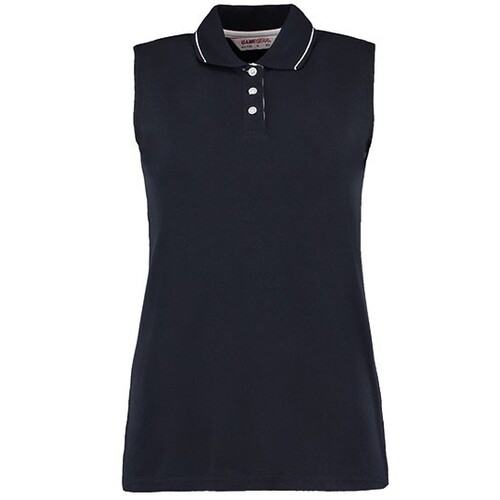 Kustom Kit Women´s Classic Fit Sleeveless Polo (Navy, White, 44 (XXL/18))