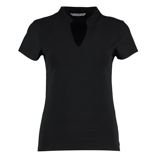 Kustom Kit Women`s Regular Fit Mandarin Collar Top (Black, XS/S (8-10))