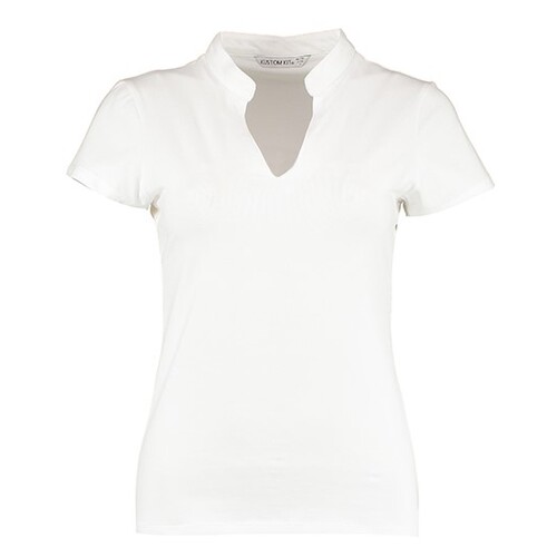 Kustom Kit Women`s Regular Fit Mandarin Collar Top (White, 3XL/4XL (20-22))