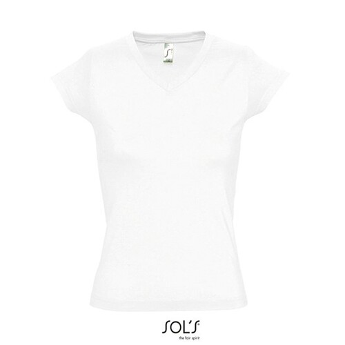 SOL´S Women´s V-Neck-T-Shirt Moon (White, 3XL)