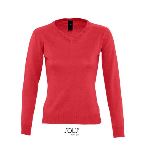 SOL´S Women´s V-Neck Sweater Galaxy (Red, XL)