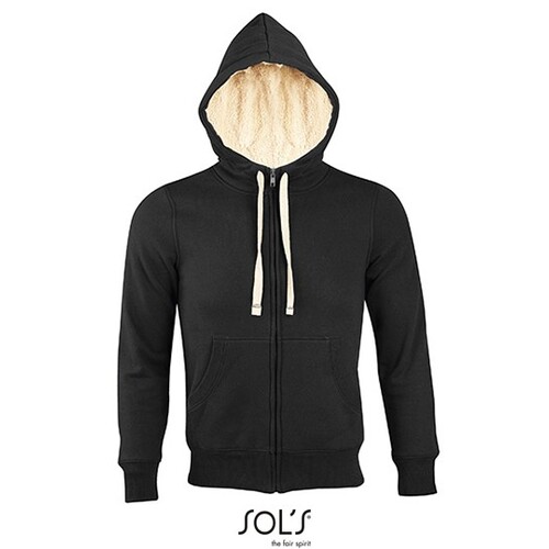 SOL´S Unisex Zipped Jacket Sherpa (Black, XS)