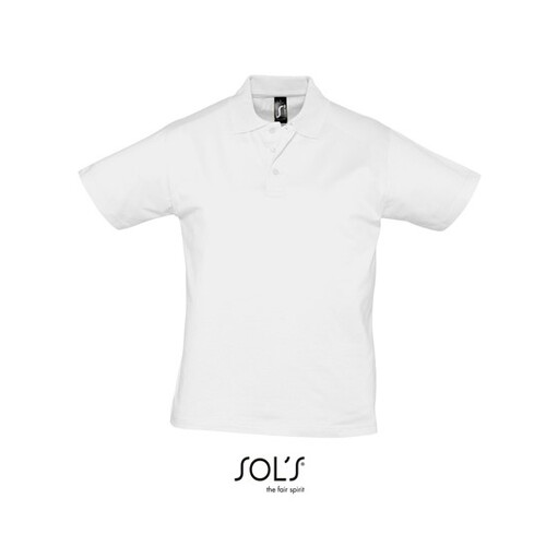 SOL´S Men´s Jersey Polo Shirt Prescott (White, 3XL)