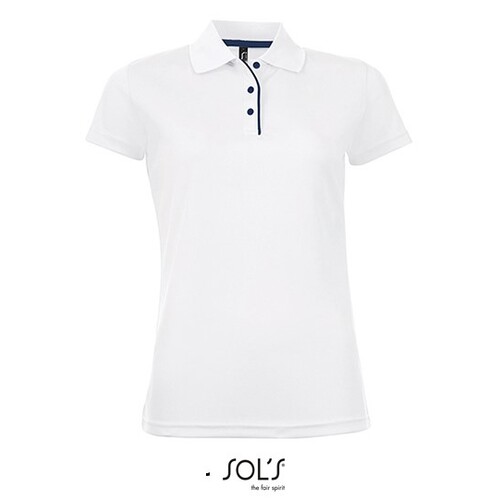 SOL´S Women´s Sports Polo Shirt Performer (White, XXL)