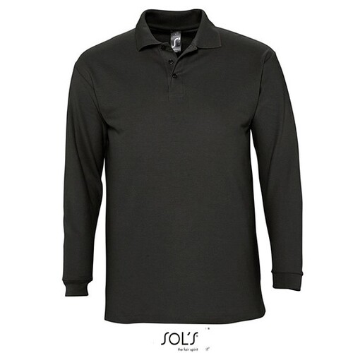 SOL´S Long Sleeve Polo Winter II (Black, S)