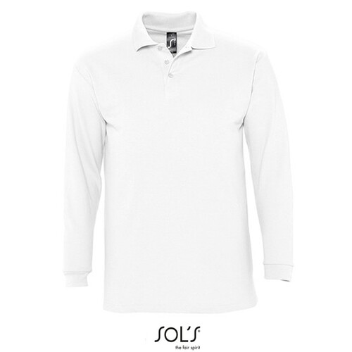 SOL´S Long Sleeve Polo Winter II (White, 3XL)