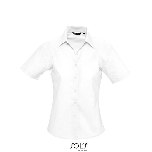 SOL´S Women´s Oxford-Blouse Elite Short Sleeve (White, 3XL)