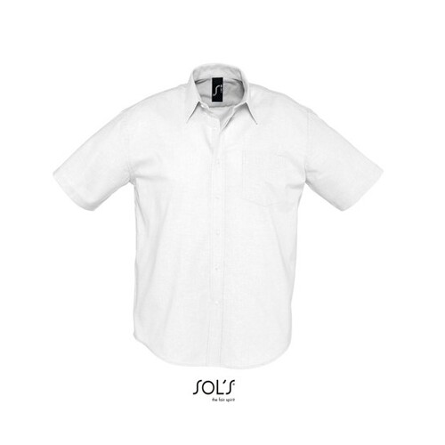 SOL´S Men´s Oxford-Shirt Brisbane Short Sleeve (White, 4XL)