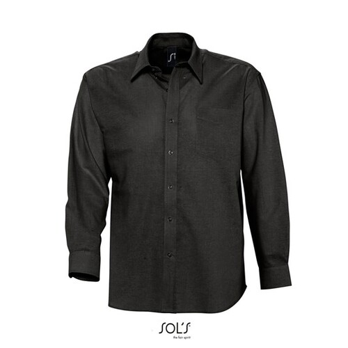 SOL´S Men´s Oxford-Shirt Boston Long Sleeve (Black, S)