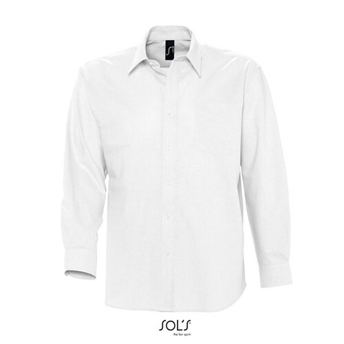 SOL´S Men´s Oxford-Shirt Boston Long Sleeve (White, 4XL)