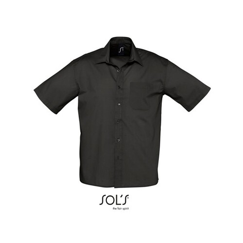 SOL´S Popeline-Shirt Bristol Short Sleeve (Black, S)