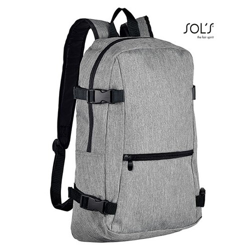 SOL´S Backpack Wall Street (Grey Melange, 12,5 x 29 x 45 cm)