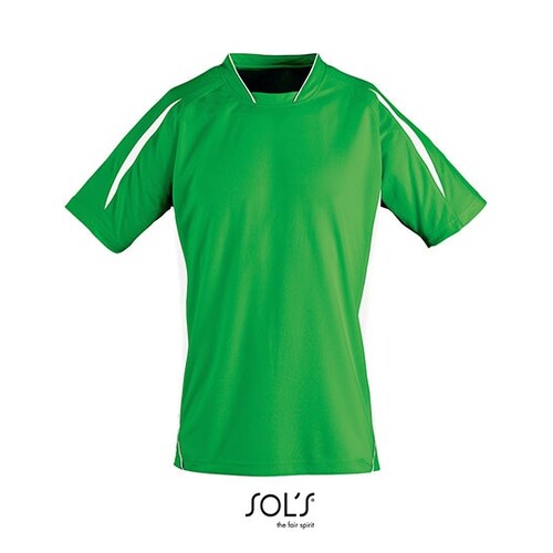SOL´S Short Sleeve Shirt Maracana 2 (Bright Green, White, S)