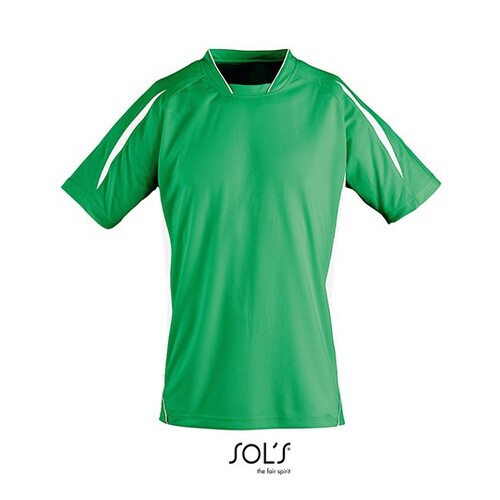 SOL´S Kids´ Short Sleeve Shirt Maracana 2 (Bright Green, White, 6 Jahre (116))