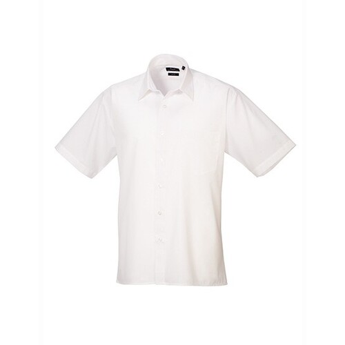 Premier Workwear Men´s Poplin Short Sleeve Shirt (White, 54 (22))