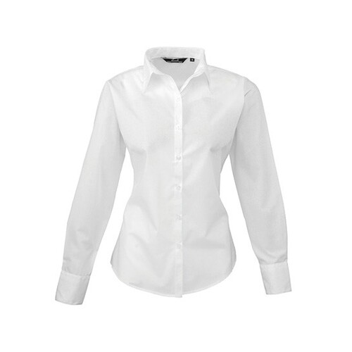 Premier Workwear Women´s Poplin Long Sleeve Blouse (White, 54 (6XL/26))