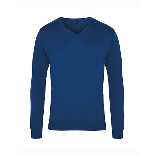 Premier Workwear Men´s V-Neck Knitted Sweater (Royal (ca. Pantone 7686C), 4XL)