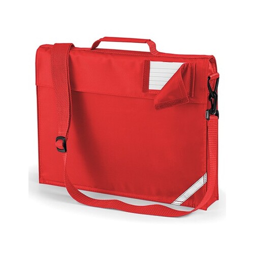 Quadra Junior Book Bag With Strap (Bright Red, 37 x 30 x 6 cm)