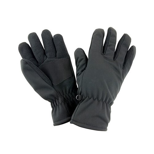 Result Winter Essentials Softshell Thermal Glove (Black, L/XL)
