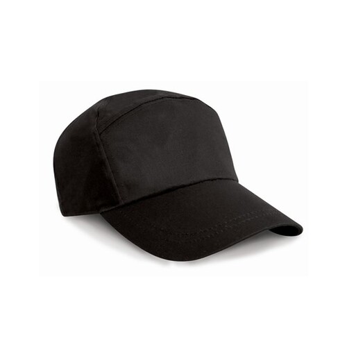 Result Headwear 7-Panel Advertising Cap (Black, One Size)